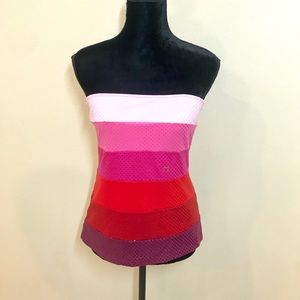 Express Striped Strapless Camisole in Light Pink, Pink, Fuchsia, Red, Burgundy